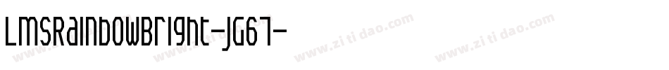 LmsRainbowBright-JG67字体转换