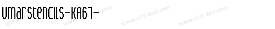 Umarstencils-KA67字体转换