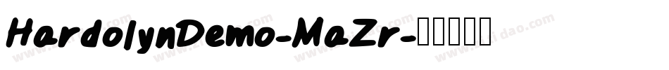 HardolynDemo-MaZr字体转换