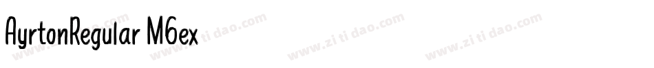 AyrtonRegular-M6ex字体转换