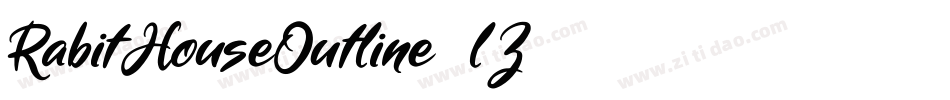 RabitHouseOutline-9l5Z字体转换