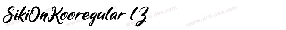 SikiOnKooregular-l5Z5字体转换