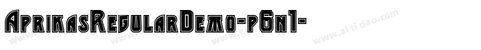 AprikasRegularDemo-p6n1字体转换