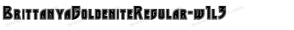 BrittanyaGoldeniteRegular-w1l3x字体转换