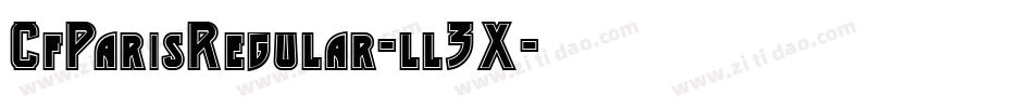 CfParisRegular-ll3X字体转换