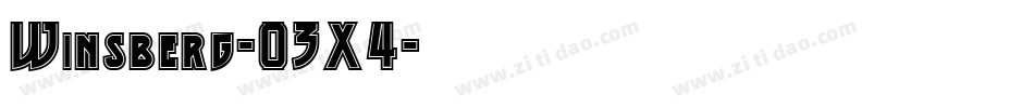 Winsberg-O3X4字体转换