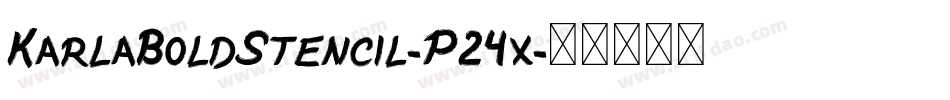KarlaBoldStencil-P24x字体转换
