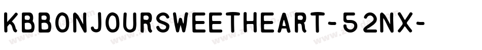 Kbbonjoursweetheart-52nx字体转换