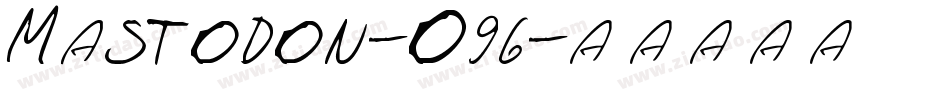 Mastodon-O96字体转换