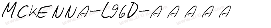 Mckenna-L96D字体转换