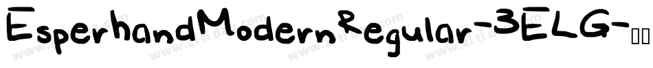 EsperhandModernRegular-3ELG字体转换