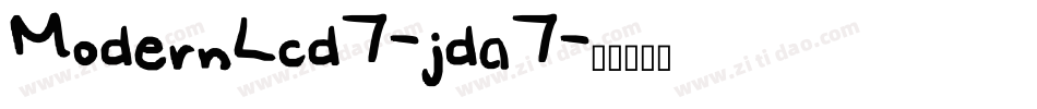 ModernLcd7-jda7字体转换