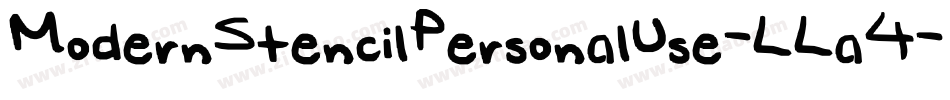 ModernStencilPersonalUse-LLa4字体转换