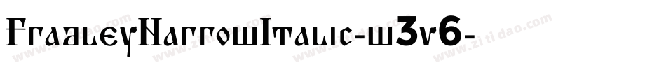 FradleyNarrowItalic-w3v6字体转换