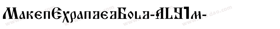 MakenExpandedBold-ALG1m字体转换