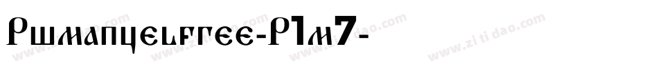 Pwmanuelfree-P1m7字体转换