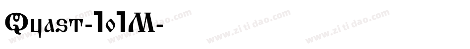 Quast-1o1M字体转换