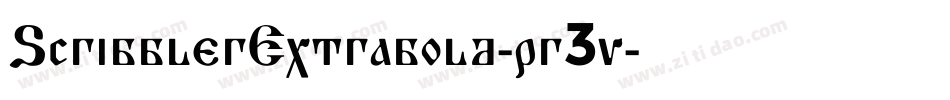 ScribblerExtrabold-pr3v字体转换