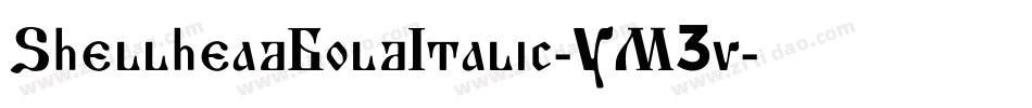 ShellheadBoldItalic-YM3v字体转换