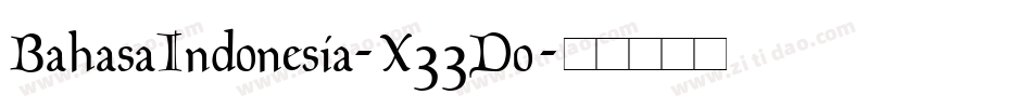 BahasaIndonesia-X33Do字体转换