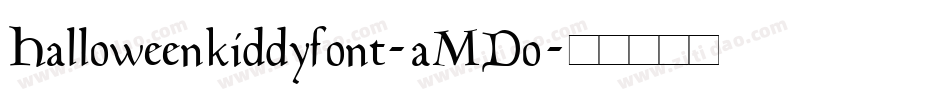 Halloweenkiddyfont-aMDo字体转换