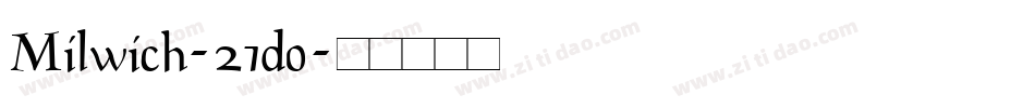 Milwich-21do字体转换