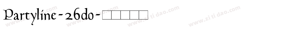 Partyline-26do字体转换