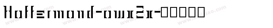 Hoffermond-owx2x字体转换
