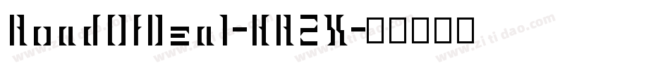 RoadOfDeal-KR2X字体转换 RoadOfDeal-KR2X字体转换