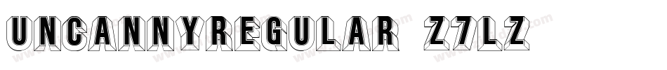 UncannyRegular-Z7lz字体转换