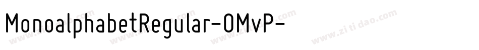 MonoalphabetRegular-OMvP字体转换