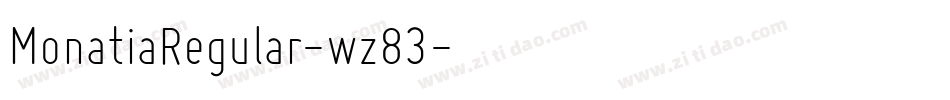 MonatiaRegular-wz83字体转换