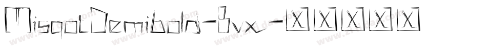 MisqotDemibold-Bvx字体转换
