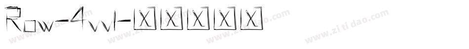 Row-4vvl字体转换