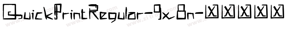 QuickPrintRegular-9x8n字体转换