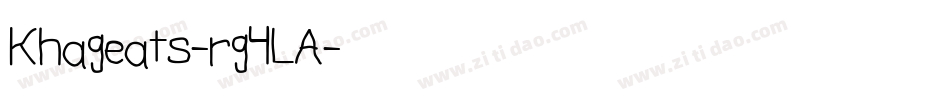Khageats-rg4LA字体转换