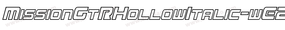 MissionGtRHollowItalic-wE2Z字体转换