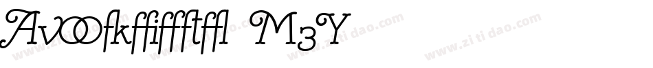 Avondale-M3Y字体转换 Avondale-M3Y字体转换