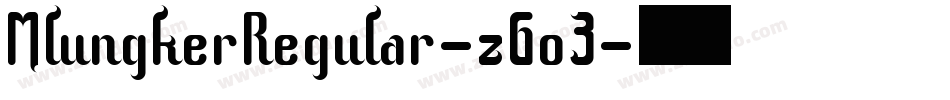 MlungkerRegular-zGo3字体转换