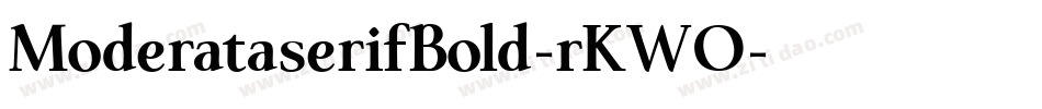 ModerataserifBold-rKWO字体转换