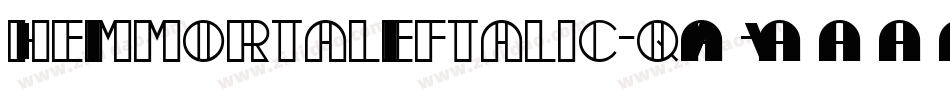 TheImmortalLeftalic-qZZ2V字体转换