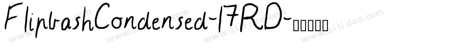 FlipbashCondensed-l7RD字体转换