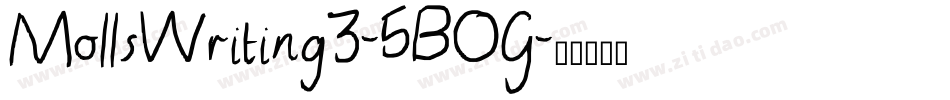 MollsWriting3-5BOG字体转换