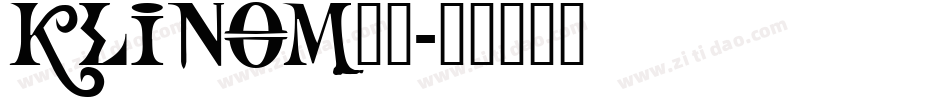 KLINOM__字体转换