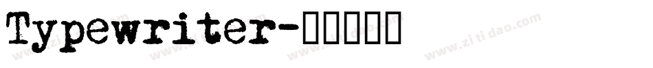 Typewriter字体转换