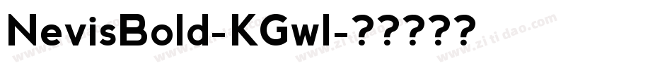 NevisBold-KGwl字体转换