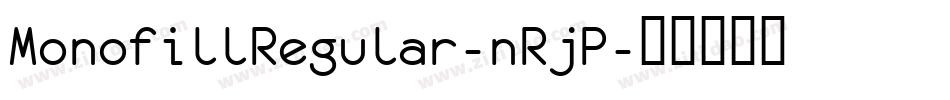 MonofillRegular-nRjP字体转换