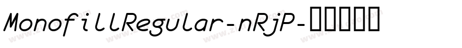 MonofillRegular-nRjP字体转换