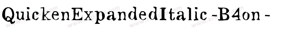 QuickenExpandedItalic-B4on字体转换