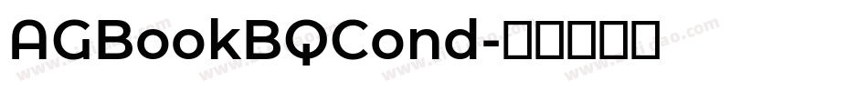 AGBookBQCond字体转换